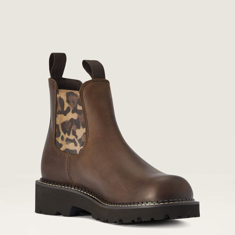 Ariat Fatbaby Leopard Print Twin Gore Chelsea Boot