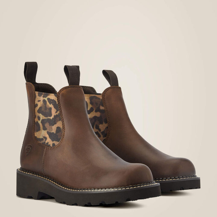 Ariat Fatbaby Leopard Print Twin Gore Chelsea Boot