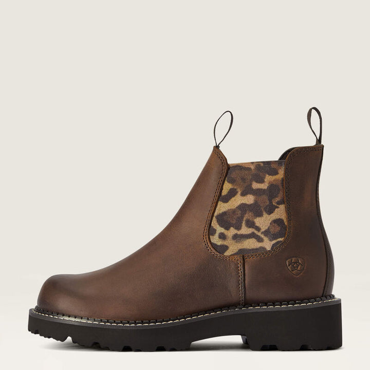 Ariat Fatbaby Leopard Print Twin Gore Chelsea Boot