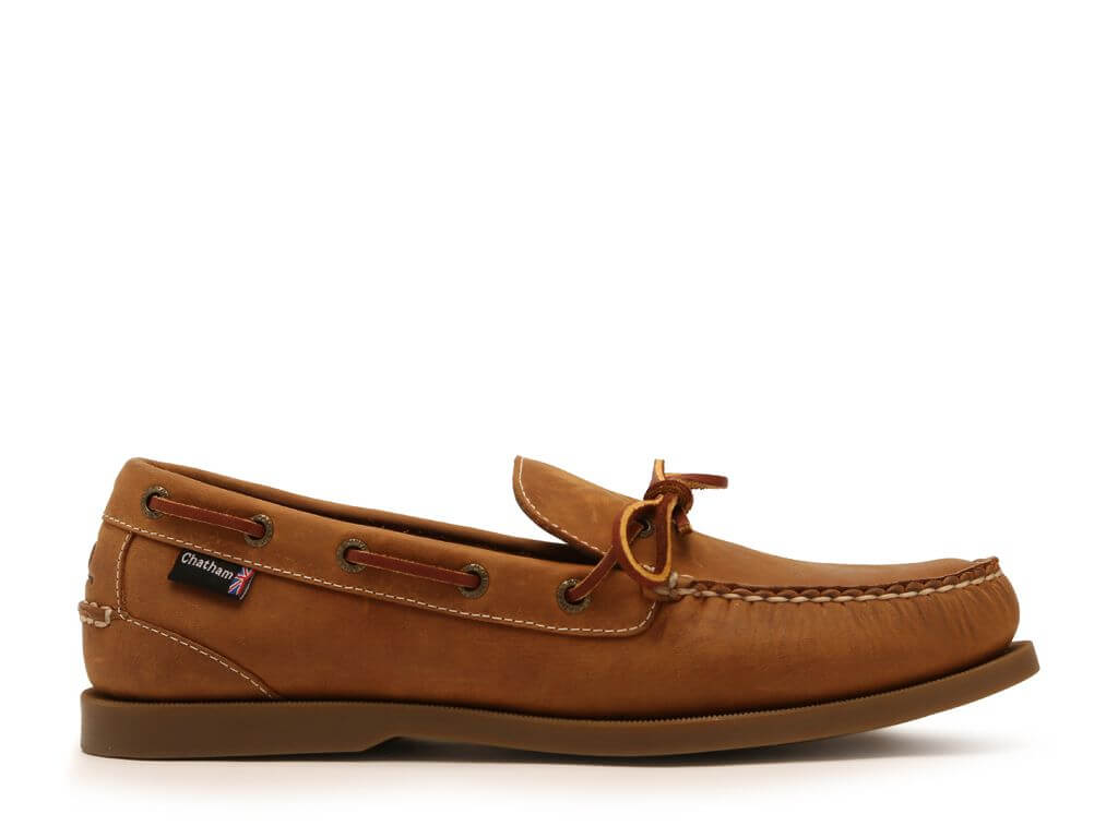 Chatham Men's Saunton G2 Deck Shoe in Walnut Coloured Nubuck Leather