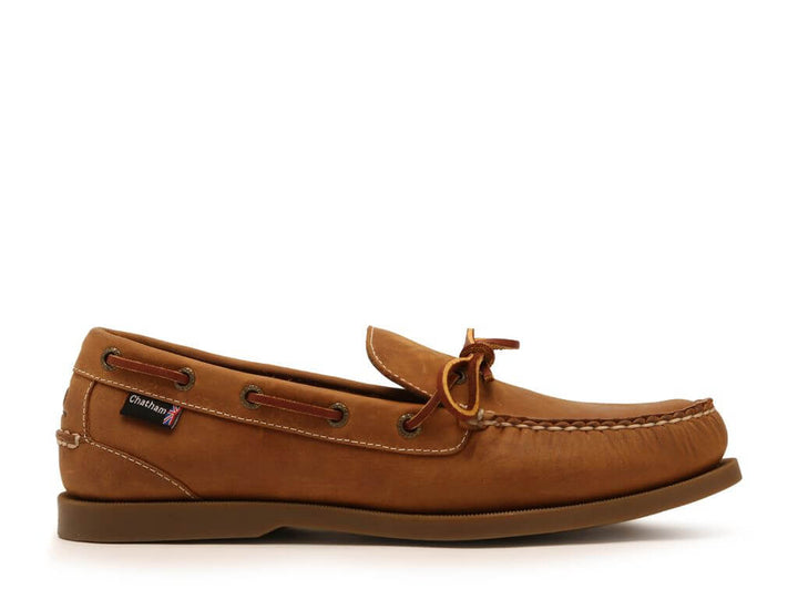 Chatham Men's Saunton G2 Deck Shoe in Walnut Coloured Nubuck Leather