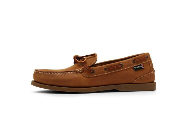 Chatham Men's Saunton G2 Deck Shoe in Walnut Coloured Nubuck Leather