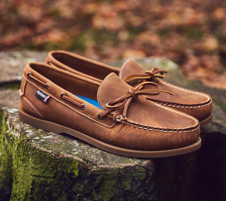 Chatham Men's Saunton G2 Deck Shoe in Walnut Coloured Nubuck Leather