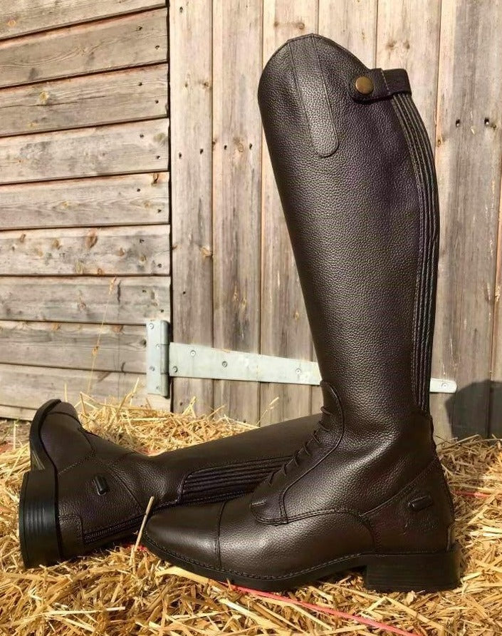 Rhinegold Extra Short Luxus Brown Leather Riding Boot BFR Equestrian Country