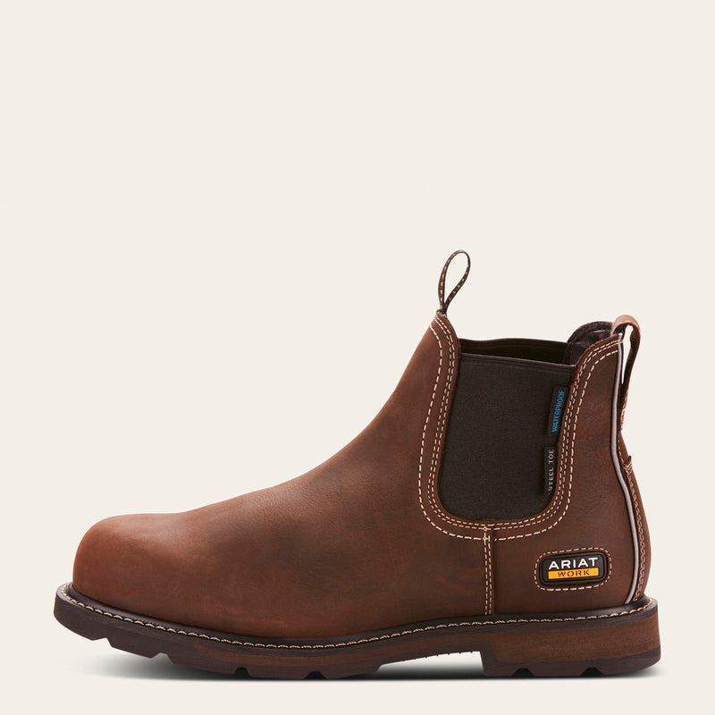 Ariat Men's Groundbreaker Chelsea Waterproof Steel Toe Work Boot