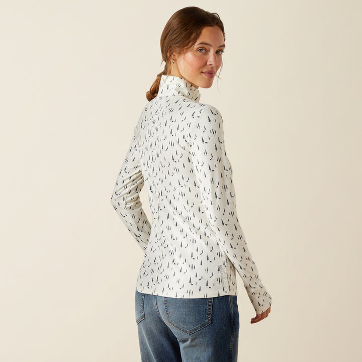 Ariat's Women's Lowell 3.0 1/4 Zip Baselayer - Forest Horses