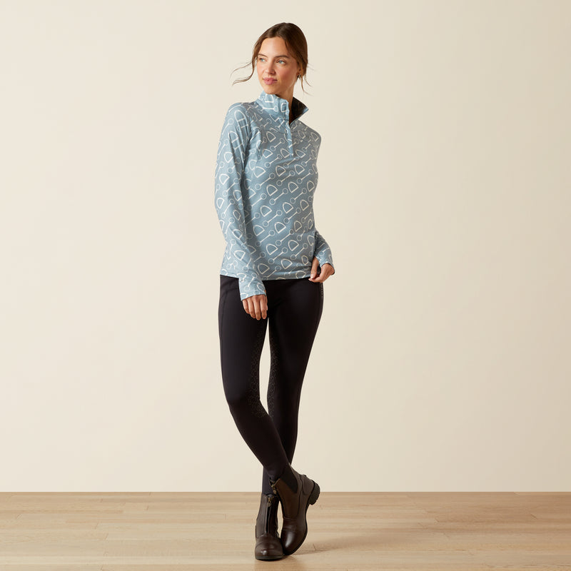 Ariat's Women's Lowell 3.0 1/4 Zip Baselayer - Hardware Print