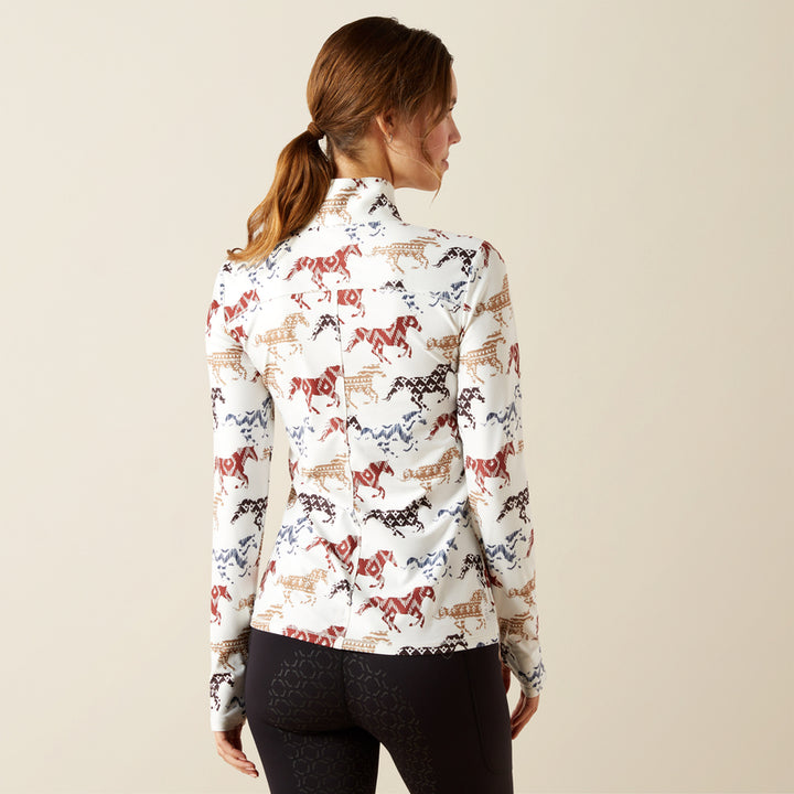 Ariat's Women's Lowell 3.0 1/4 Zip Baselayer - Painted Ponies Print