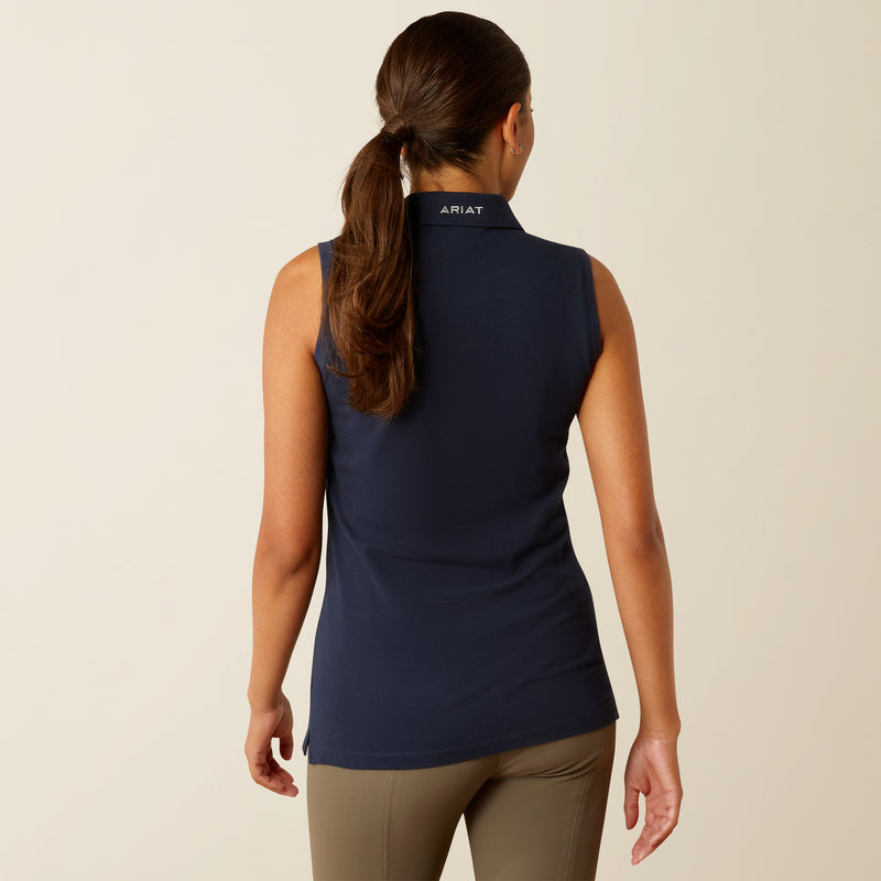Ariat Women's Prix 3.0 Sleeveless Polo Navy Eclipse