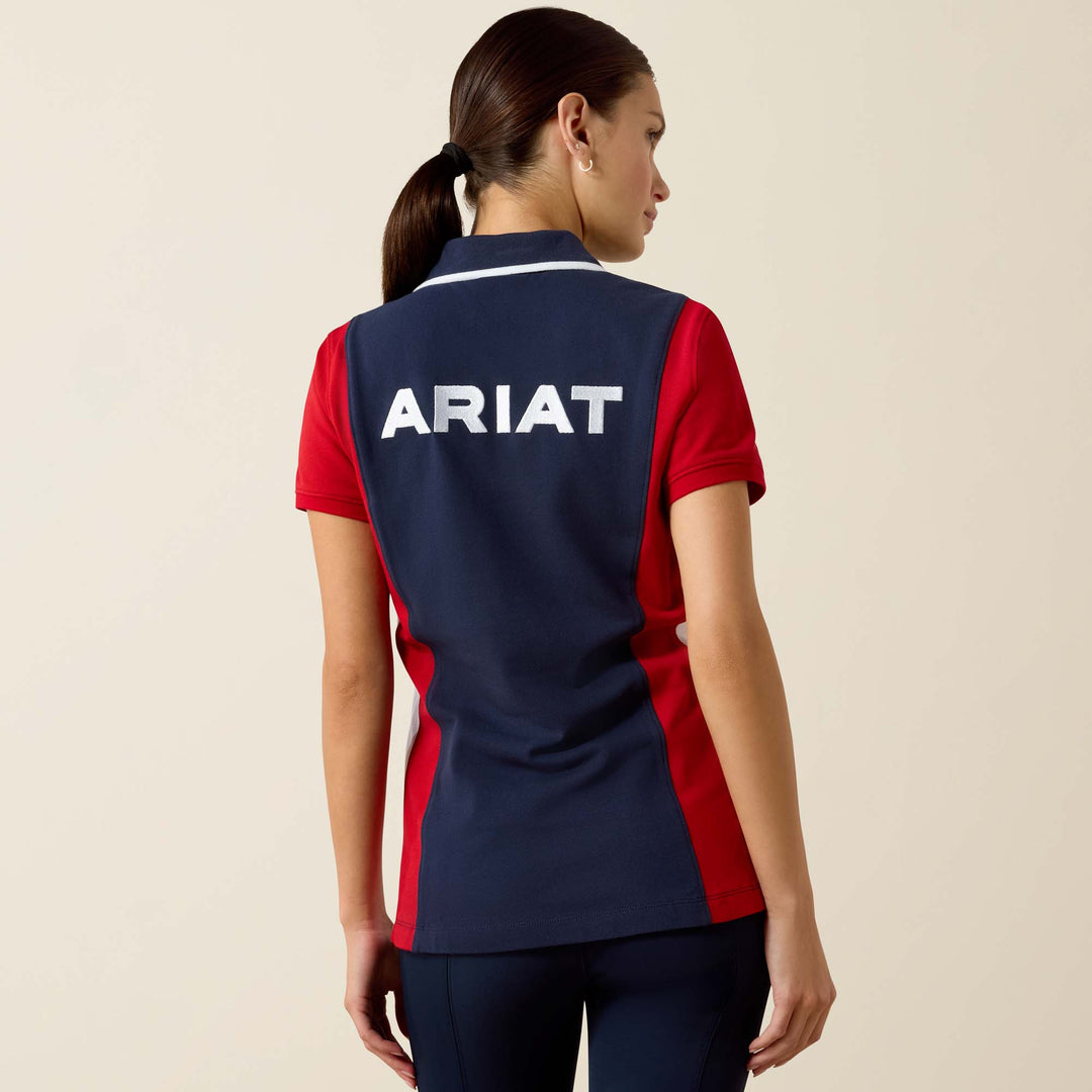 Ariat Women's Taryn Polo Shirt Navy/Red