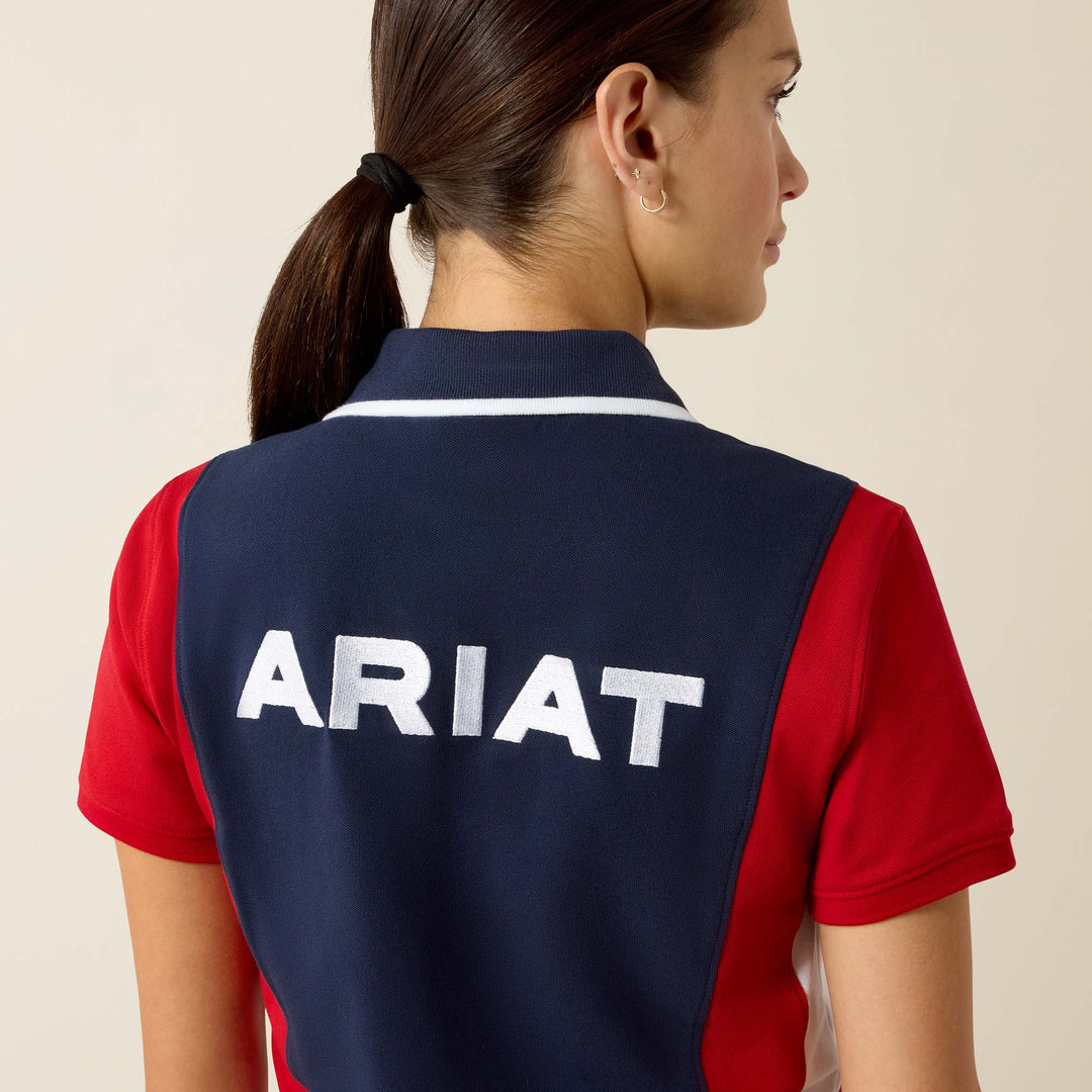 Ariat Women's Taryn Polo Shirt Navy/Red