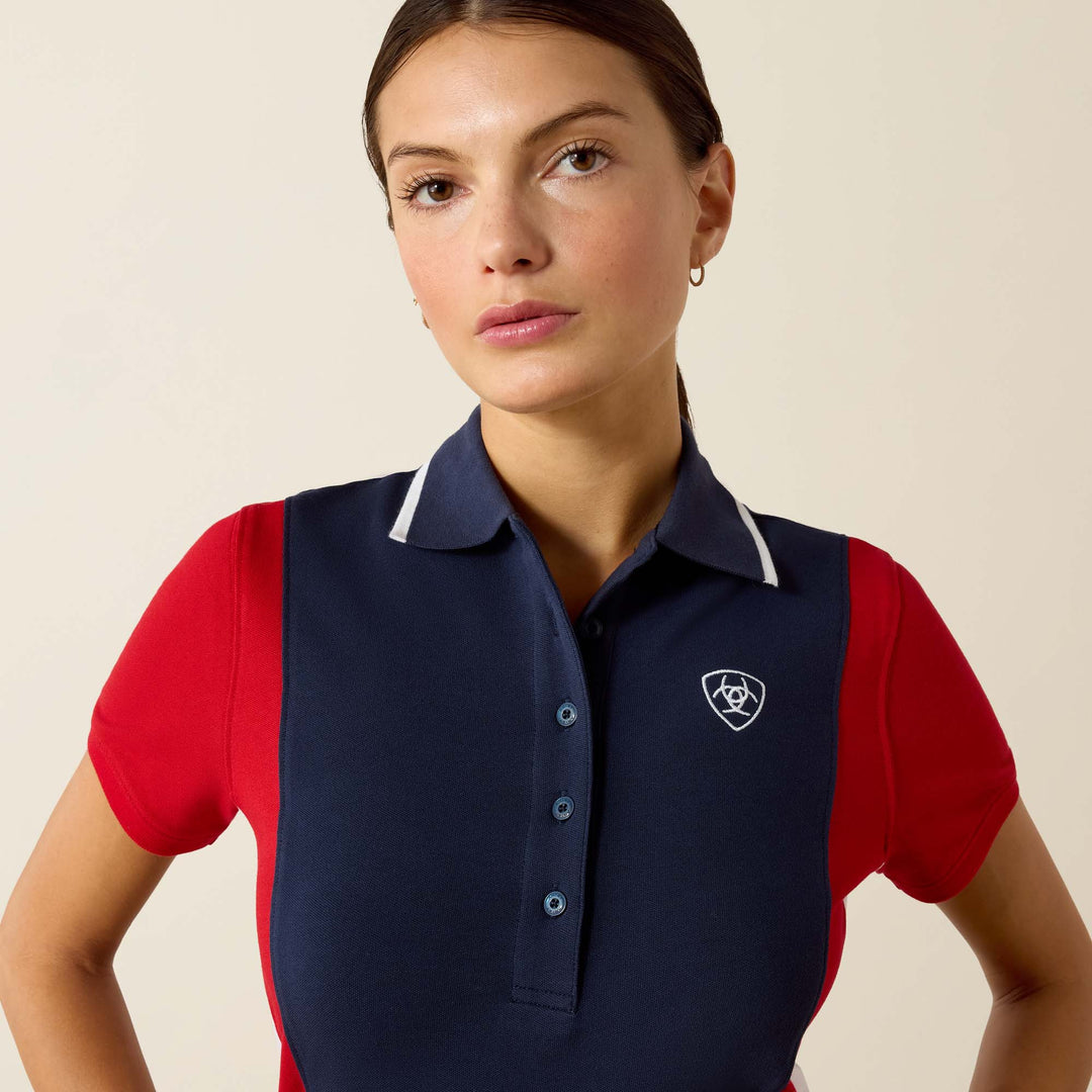 Ariat Women's Taryn Polo Shirt Navy/Red