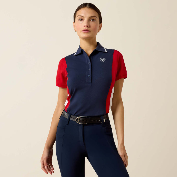Ariat Women's Taryn Polo Shirt Navy/Red