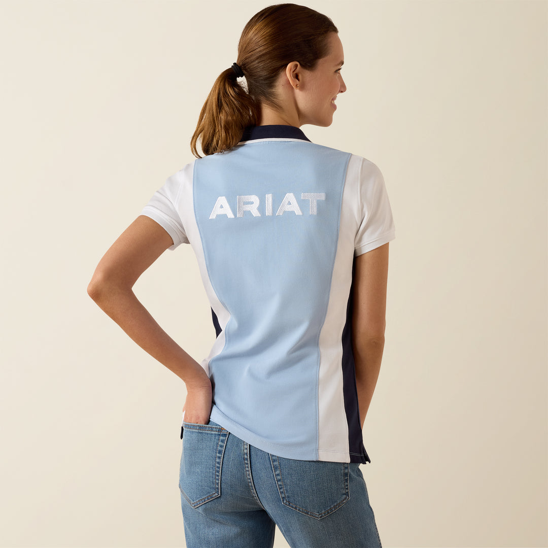 Ariat Women's Taryn Polo Shirt St Tropez/White