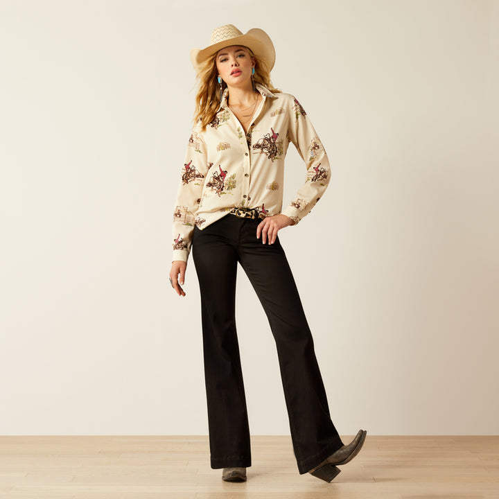 Ariat Women's Homestyle Western Shirt Round Up Print
