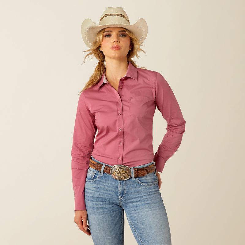 Ariat Women's Kirby Stretch Western Shirt Rose Wine