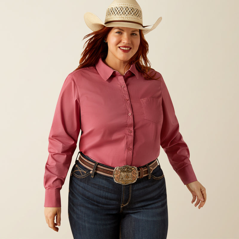 Ariat Women's Kirby Stretch Western Shirt Rose Wine