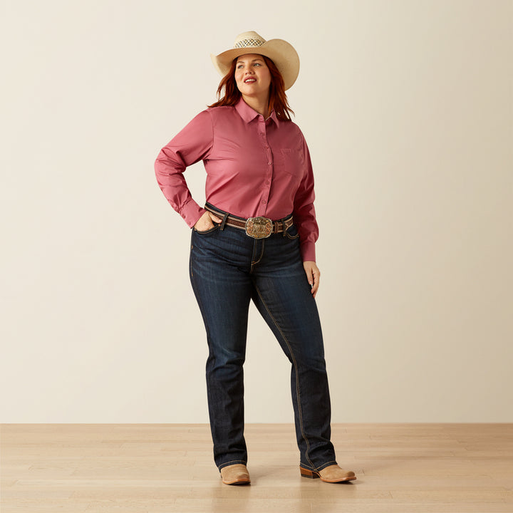 Ariat Women's Kirby Stretch Western Shirt Rose Wine