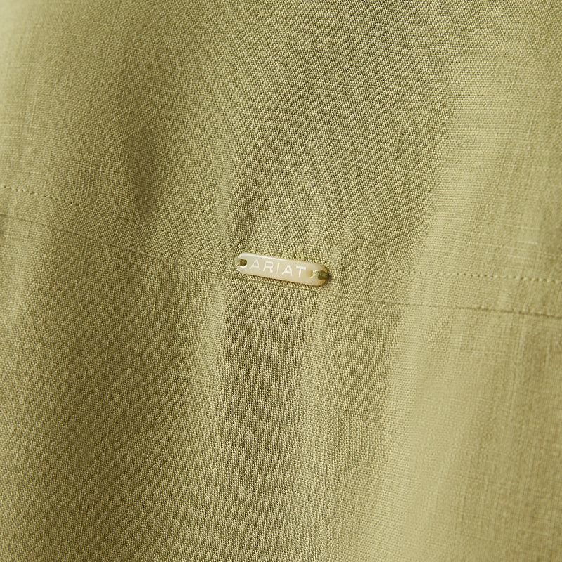Ariat Women's Pocklington Blouse in Oil Green