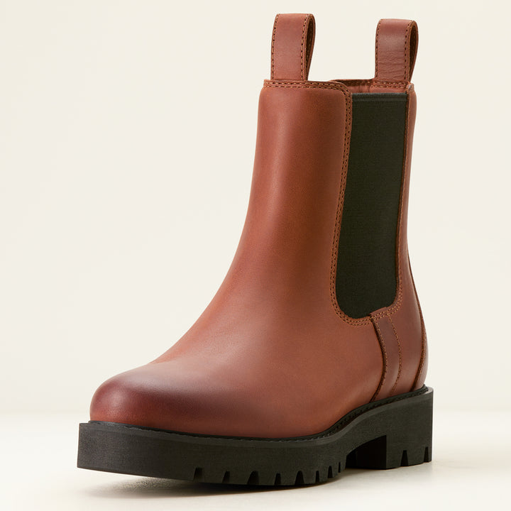 Ariat Women's Wexford Lug Waterproof Leather Chelsea Boot Rockwood