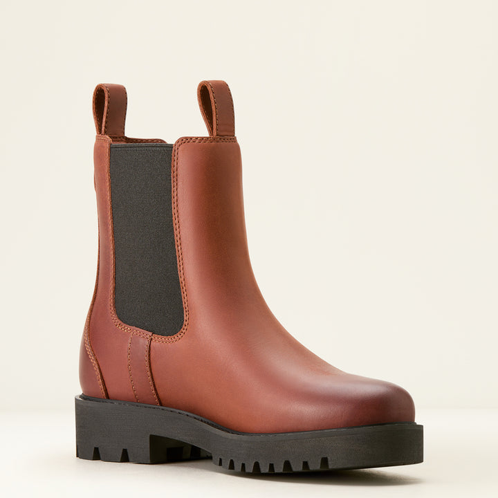 Ariat Women's Wexford Lug Waterproof Leather Chelsea Boot Rockwood