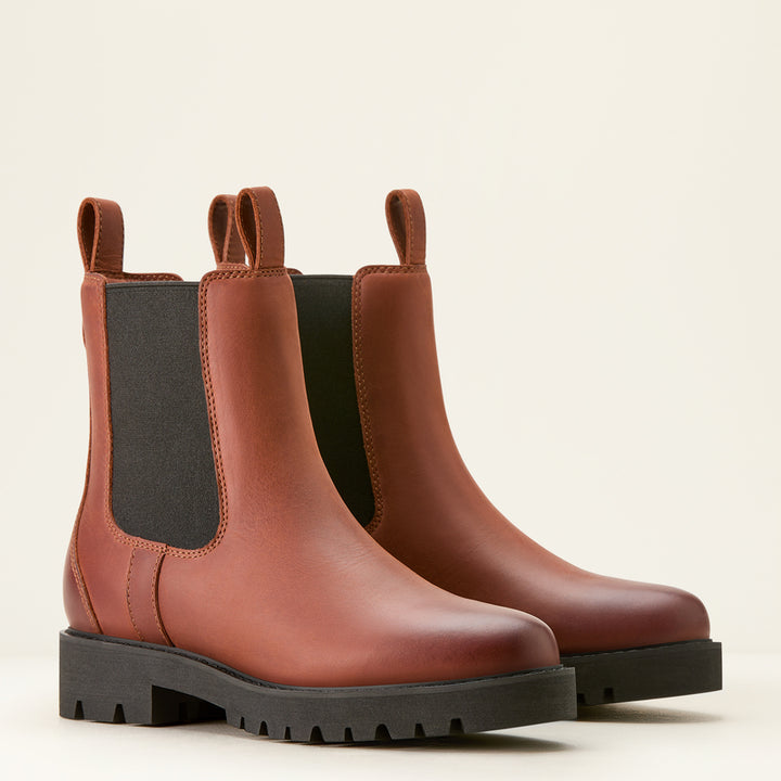 Ariat Women's Wexford Lug Waterproof Leather Chelsea Boot Rockwood