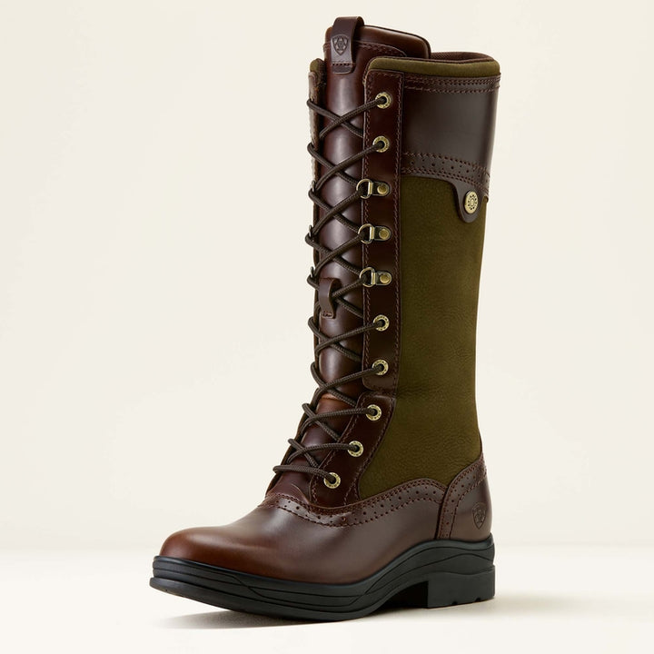 Ariat Women's Wythburn II Waterproof Boot Tobacco Brown/Olive Night