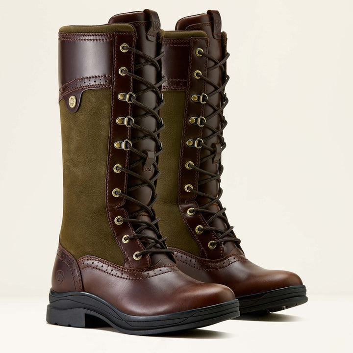 Ariat Women's Wythburn II Waterproof Boot Tobacco Brown/Olive Night