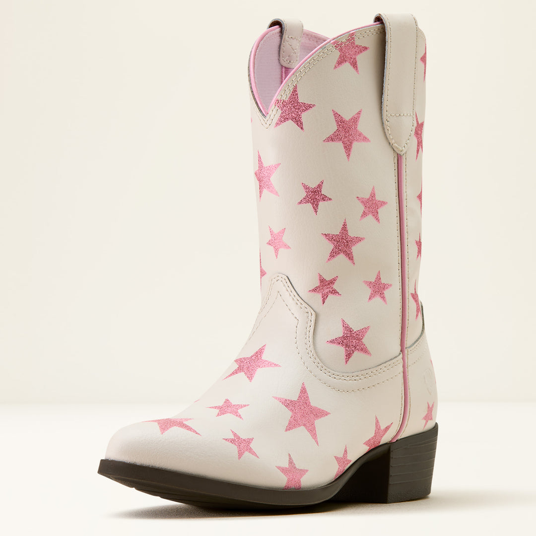 Ariat Junior Palmer R Toe Western Boot Starlight Blush