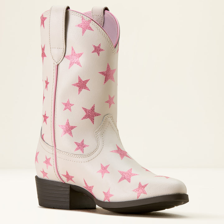 Ariat Junior Palmer R Toe Western Boot Starlight Blush