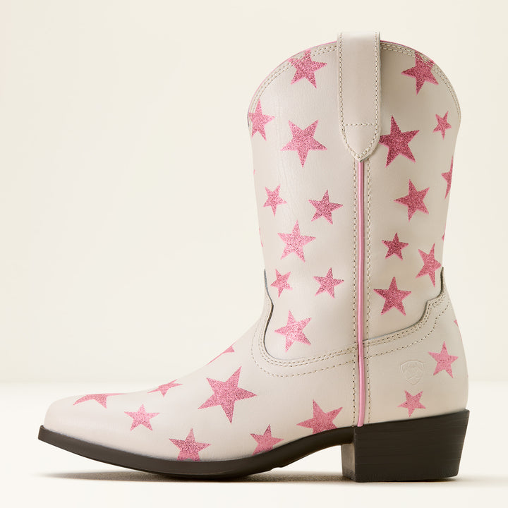 Ariat Junior Palmer R Toe Western Boot Starlight Blush