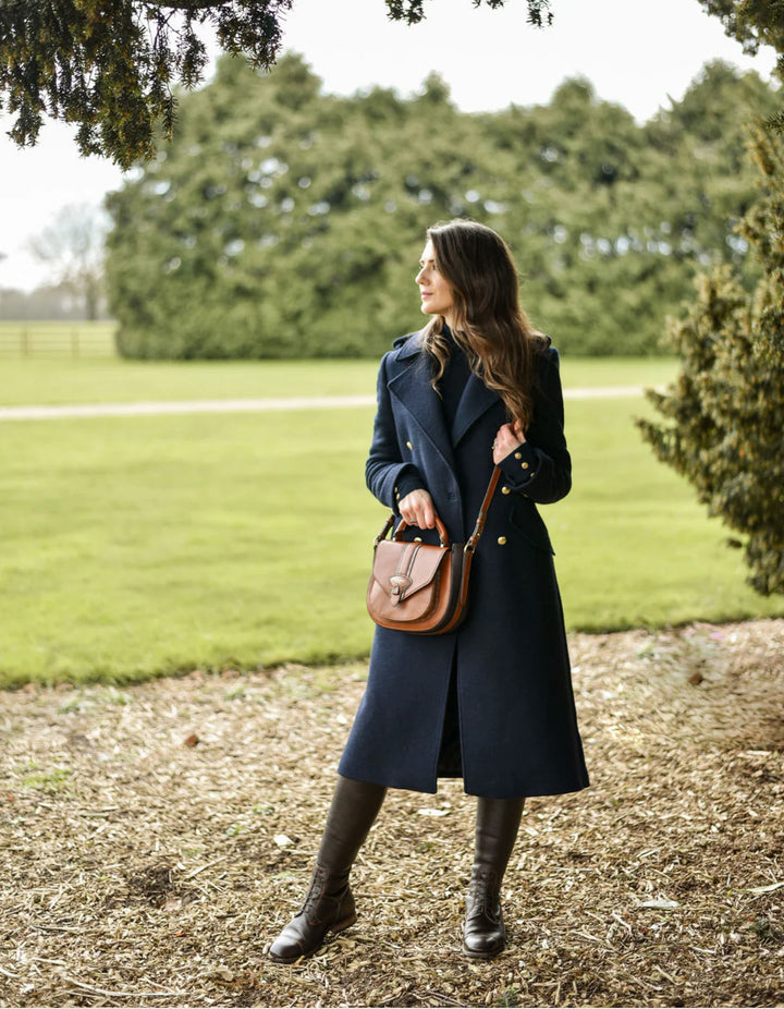 Barkworth Reeve Belton Saddle Bag Tweed and Croc Leather