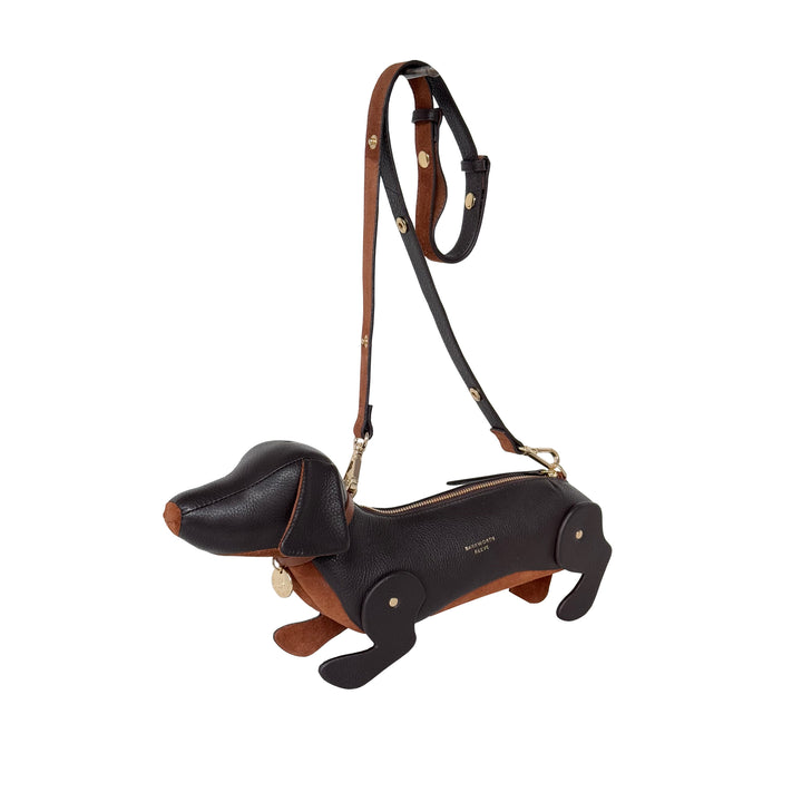 Barkworth Reeve Hugo The Sausage Dog Bag Chocolate Leather