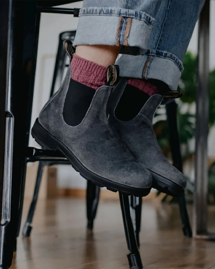 Blundstone #1910 Chelsea Boot Steel Grey Wax Suede