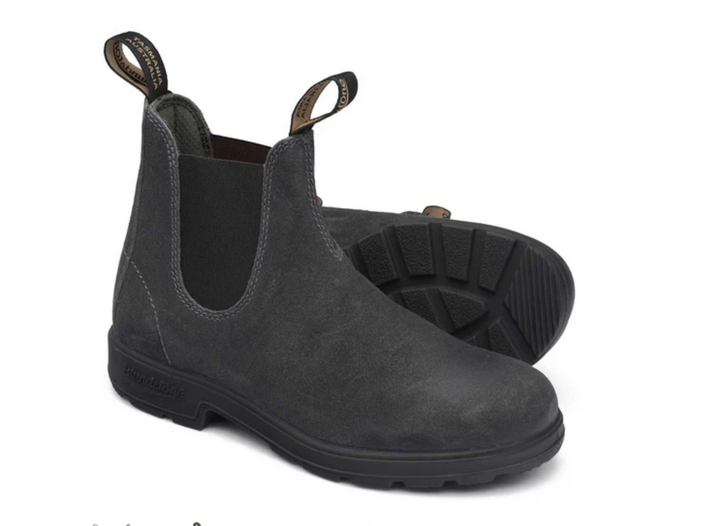 Blundstone #1910 Chelsea Boot Steel Grey Wax Suede