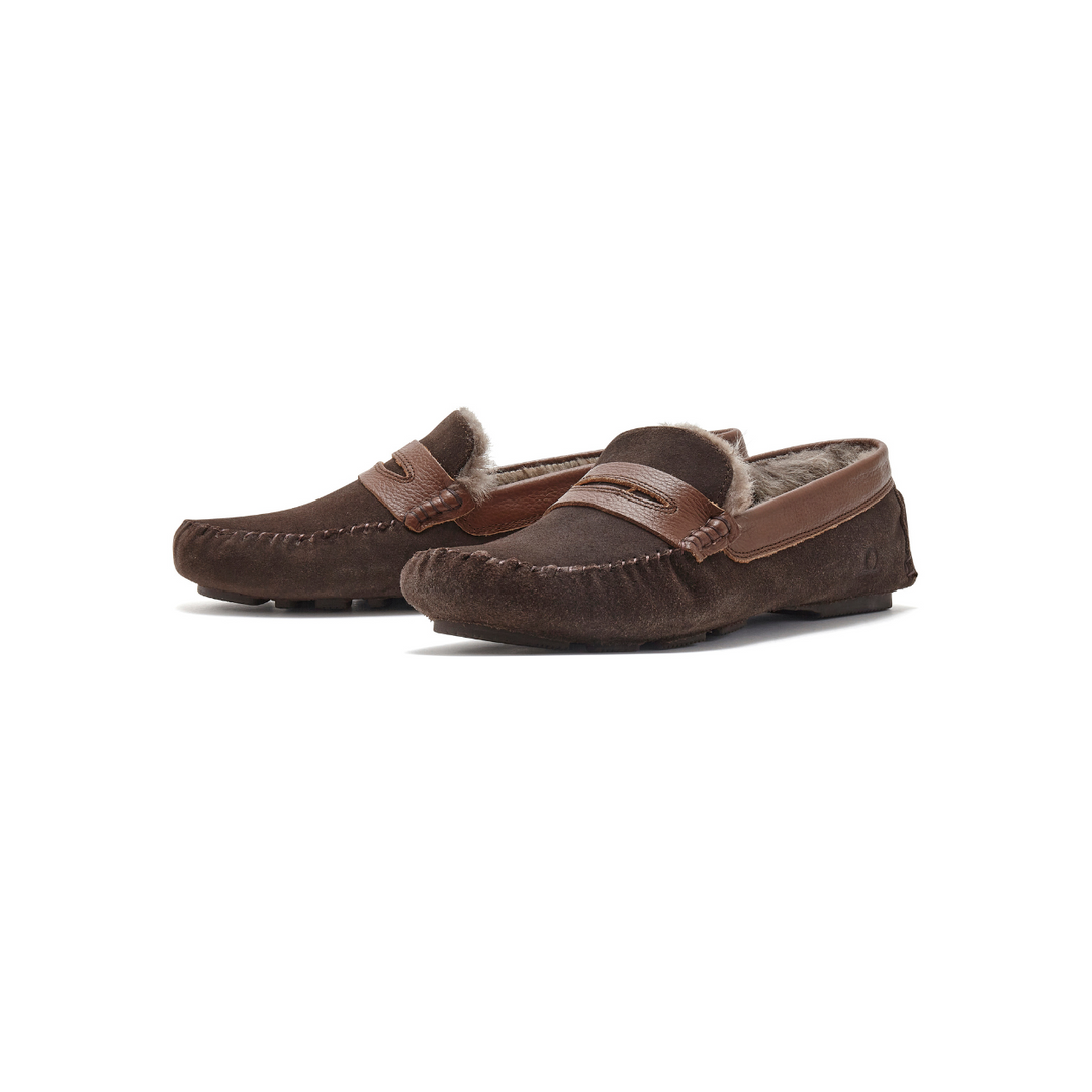 Chatham Men's Coniston Cosy Slipper in Dark Brown or Navy