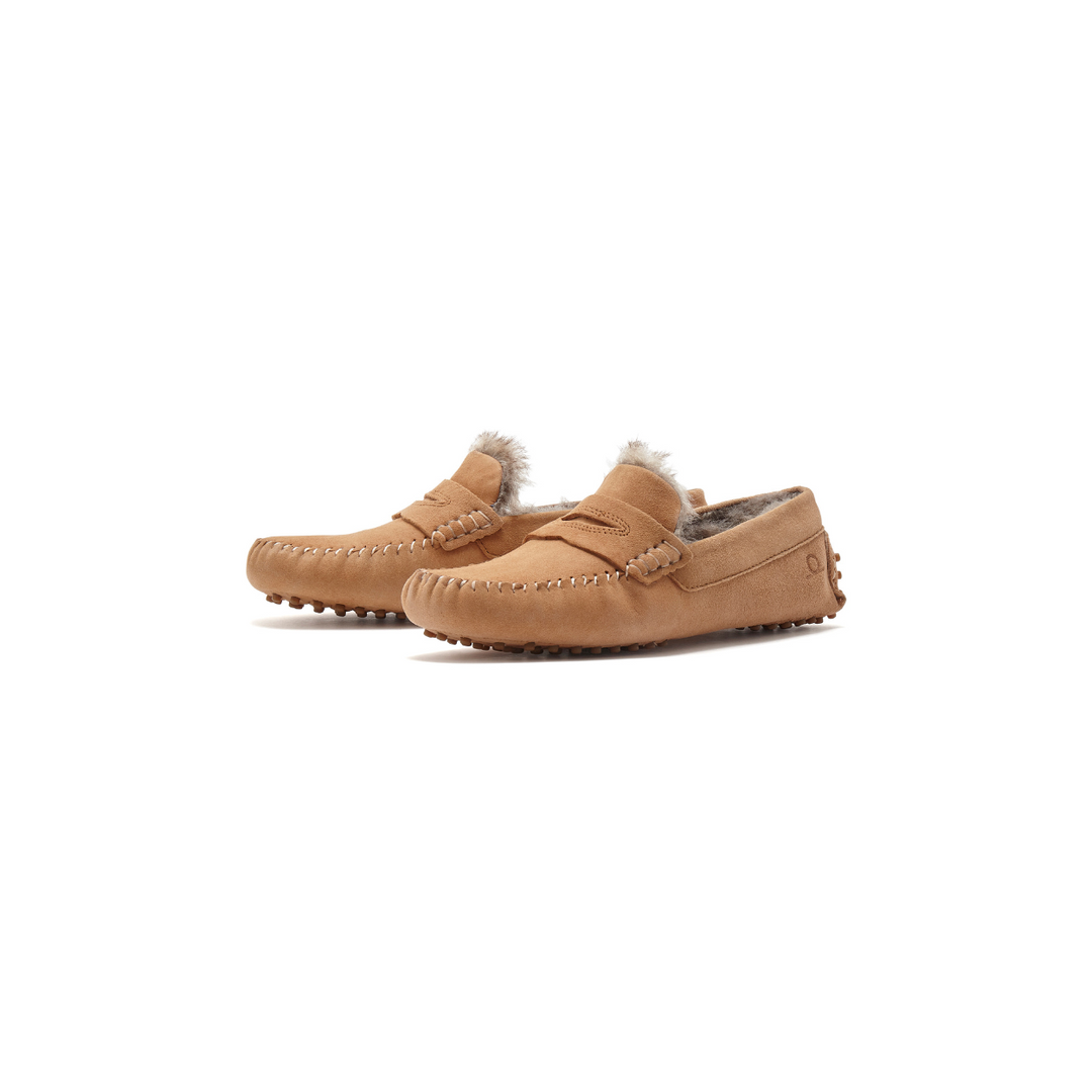 Chatham Dovedale Ladies Slippers in Soft Pink or Tan