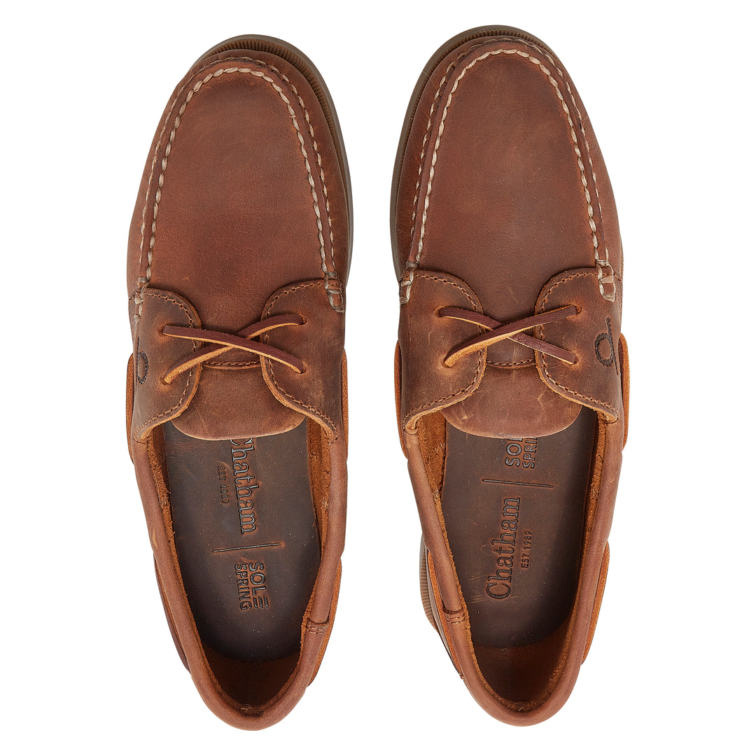 Chatham Men's Java G2 Sustainable Boat Shoe in Walnut