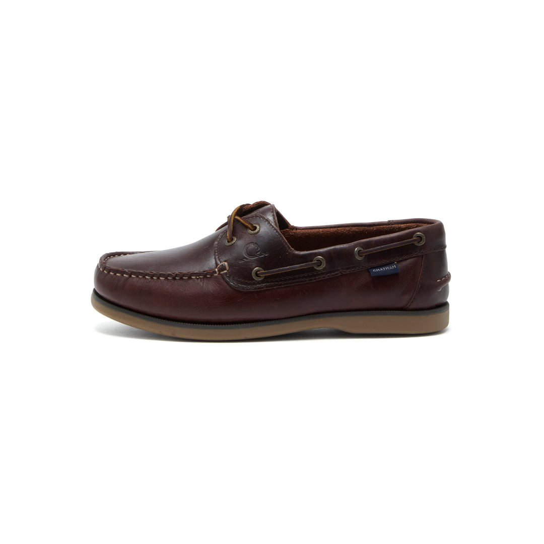 Chatham Men's Whitstable Leather Boat Shoe Oxblood