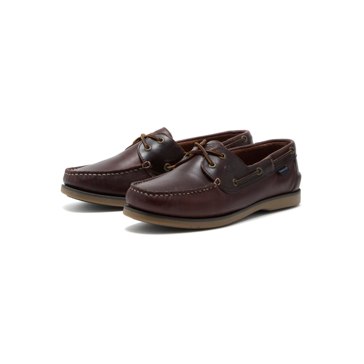 Chatham Men's Whitstable Leather Boat Shoe Oxblood