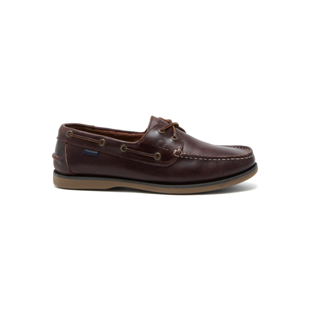 Chatham Men's Whitstable Leather Boat Shoe Oxblood