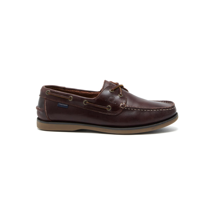Chatham Men's Whitstable Leather Boat Shoe Oxblood
