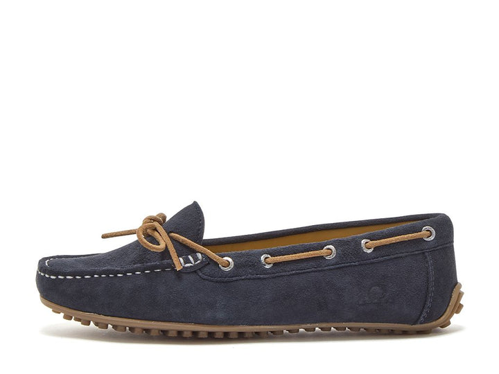 Chatham Women's Lustleigh Premium Suede Driving Moccasin Navy