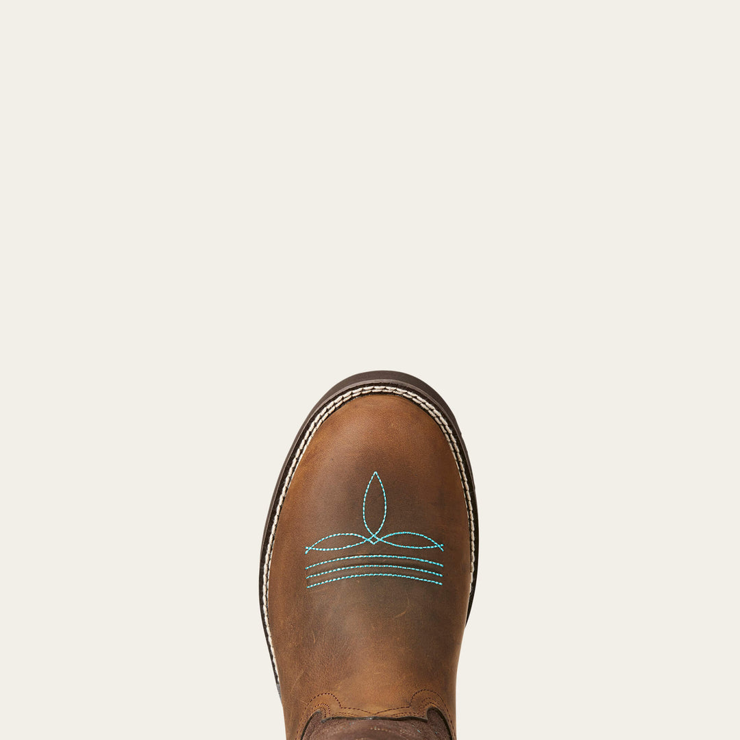 8611 Bottes Boulet pointue marron/ turquoise Femme | la joya-western 8611 Bottes Boulet pointue marron/ turquoise Femme | la joya-western