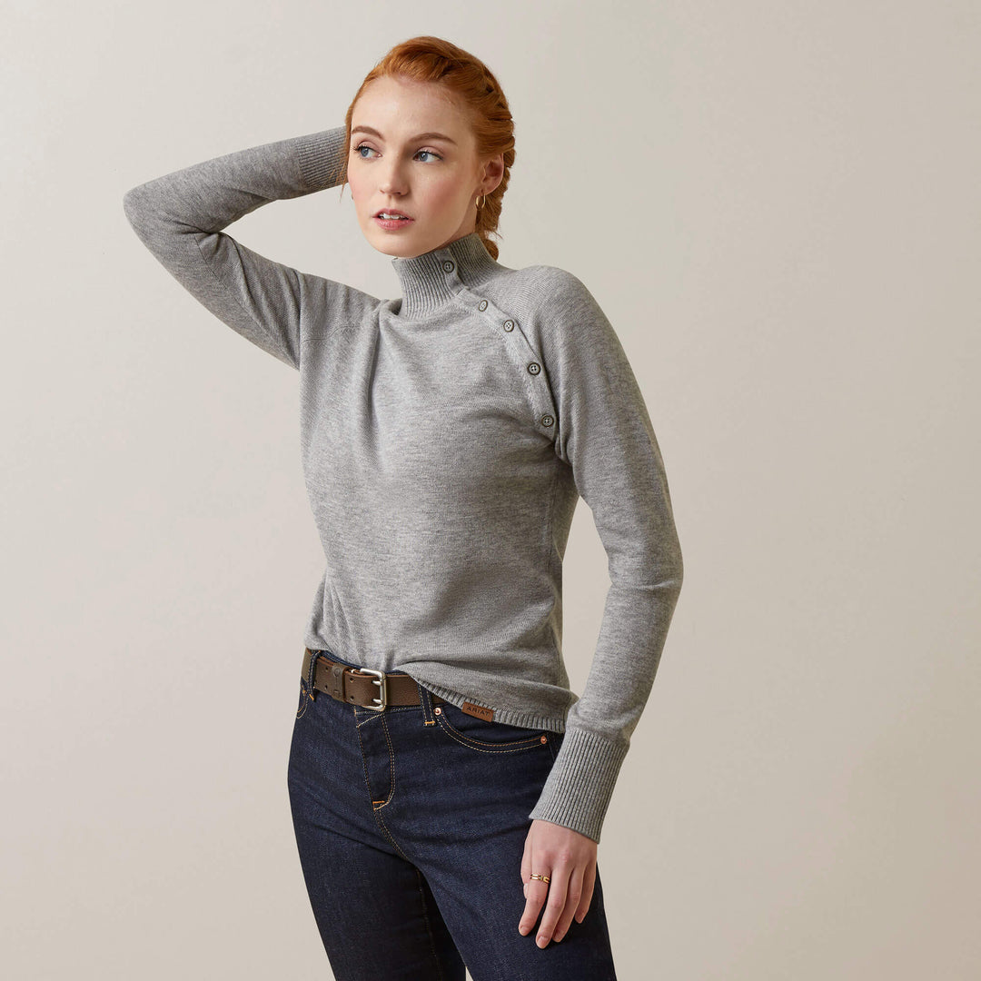 Ariat Half Moon Bay Sweater Heather Grey