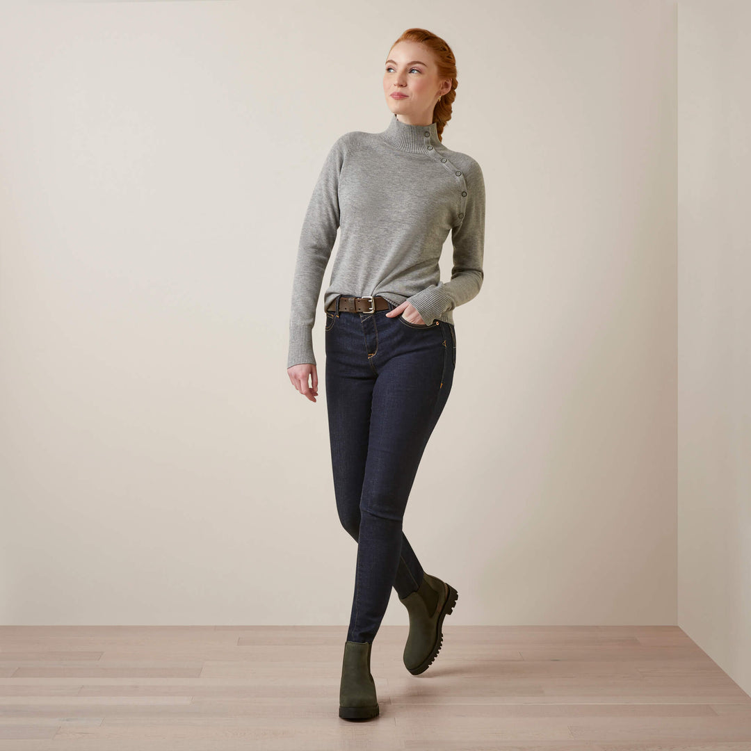 Ariat Half Moon Bay Sweater Heather Grey