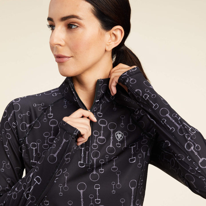 Ariat Lowell 2.0 1/4 Zip Baselayer Black Bit