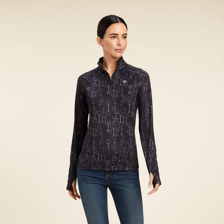 Ariat Lowell 2.0 1/4 Zip Baselayer Black Bit