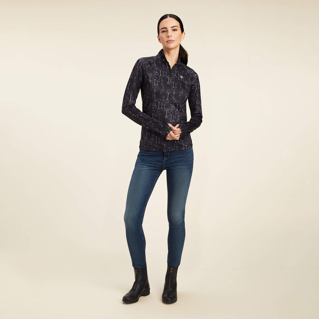 Ariat Lowell 2.0 1/4 Zip Baselayer Black Bit