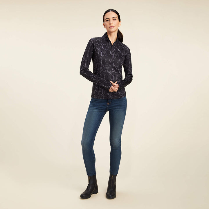 Ariat Lowell 2.0 1/4 Zip Baselayer Black Bit